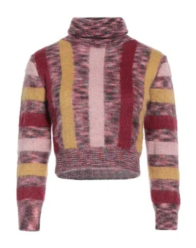 DSQUARED2 DSQUARED2 WOMAN TURTLENECK GARNET SIZE S MOHAIR WOOL, POLYAMIDE, WOOL