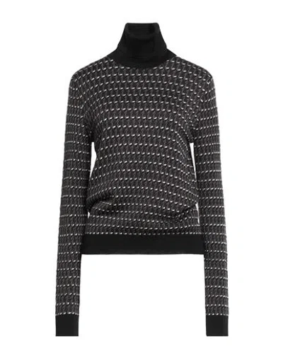 Dsquared2 Woman Turtleneck Grey Size M Wool, Viscose, Polyester In Black