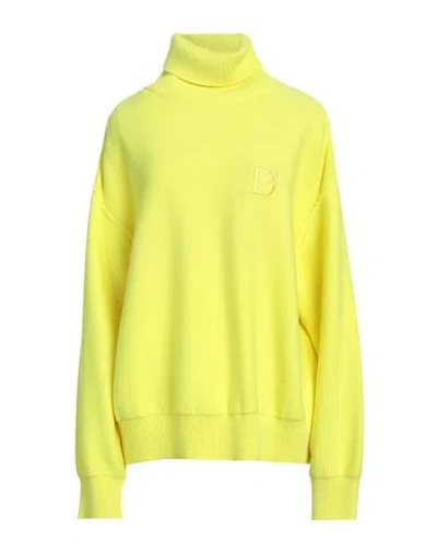 Dsquared2 Woman Turtleneck Yellow Size Xs Virgin Wool