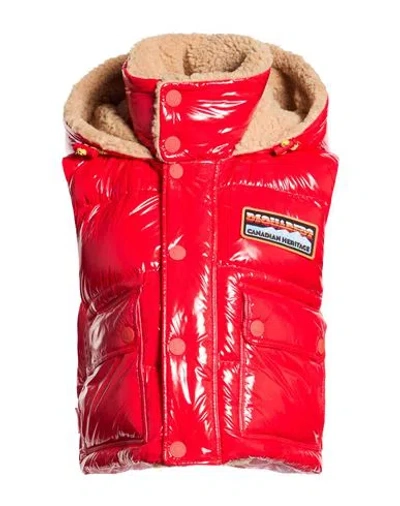Dsquared2 Woman Vest Red Size 2 Polyamide, Polyurethane, Polyester, Acrylic