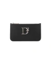 DSQUARED2 DSQUARED2 WOMAN WALLET BLACK SIZE - CALFSKIN