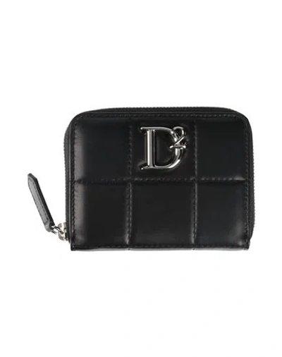 DSQUARED2 DSQUARED2 WOMAN WALLET BLACK SIZE - LEATHER