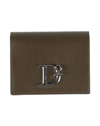 Dsquared2 Woman Wallet Dark Brown Size - Calfskin