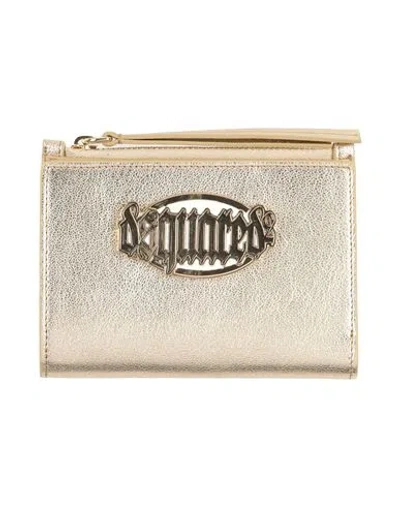 Dsquared2 Woman Wallet Gold Size - Goat Skin