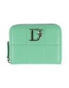 Dsquared2 Woman Wallet Light Green Size - Leather