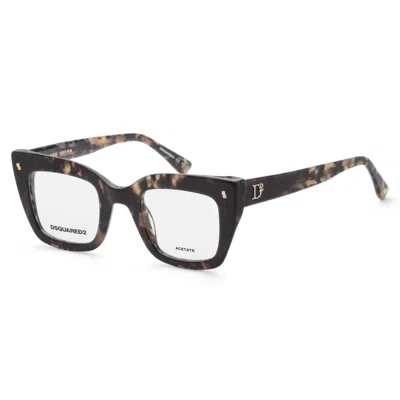 Dsquared2 Women's 47 Mm Grey Opticals In Black