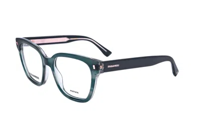 Dsquared2 Women's 51 Mm Green Opticals In Transparent