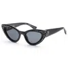 Dsquared2 Women's Crystal Cat Eye Sunglasses D2 0092/n/s 807ir Black 51mm In Black