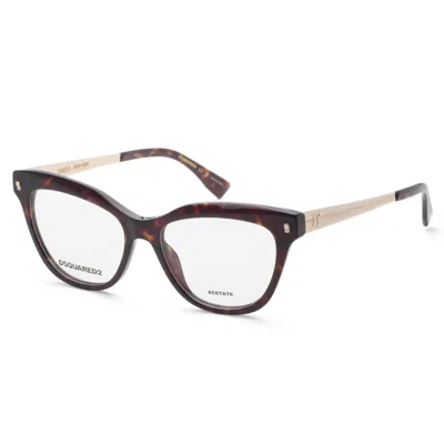 Dsquared2 Women's 52 Mm Brown Opticals In White