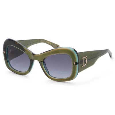 Dsquared2 Women's 54 Mm Green Sunglasses In Gray