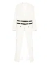 Dsquared2 Double-breasted Coat Featuring Belt Detail In White