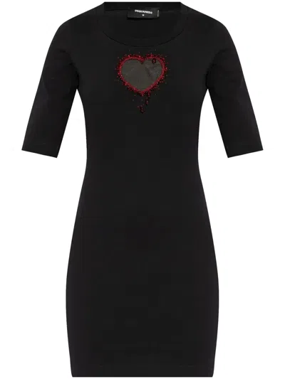 Dsquared2 Women Black Cotton Stretch Suit