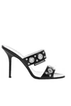 Dsquared2 Gothic 100mm Leather Sandals In Black