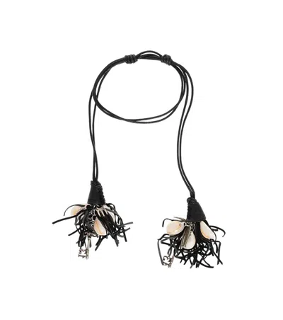 Dsquared2 Women Black Shell Fringe Bracelet