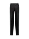 Dsquared2 Black Straight Flat Front Pants In Black