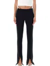 Dsquared2 Black Straight Flat Front Pants In Black