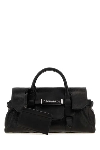 Dsquared2 Women Black Twin Medium Satchel In Purple