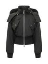 Dsquared2 Black Wool Mini Puffer In Green