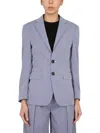 Dsquared2 Blue Checks Notched Lapel Jacket In Blue