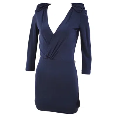 Pre-owned Dsquared2 Women's Blue Contemporary Dress, Size M, Made In Italy