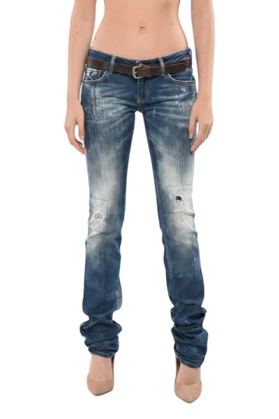 Dsquared2 Women Blue Slim Low Rise Jeans