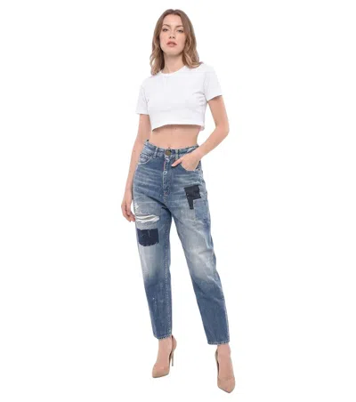 Dsquared2 Women Blue Straight High Rise Jeans