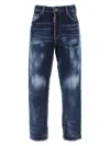 Dsquared2 Distressed Trousers Featuring Five-pocket Design In Blue