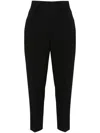 Dsquared2 Trousers With Pleated Front And Tapered Leg In Black