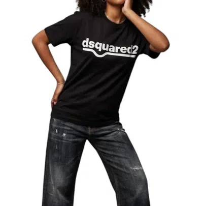 Dsquared2 Women's Classic Logo Cotton T-shirt In Black