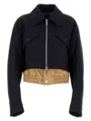 Dsquared2 Wool Jacket With Cropped Length And Dual Front Pockets In Black