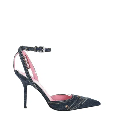 Dsquared2 Women Denim Ankle-strap Pumps In Blue