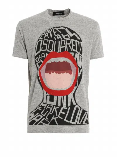 Dsquared2 Graphic-print T-shirt In Gray
