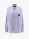 Dsquared2 Summer Lovers Oversized Striped Cotton Shirt In Multicolor