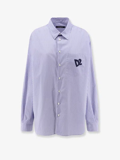 DSQUARED2 DSQUARED2 WOMEN DSQUARED2 SUMMER LOVERS OVERSIZED STRIPED COTTON SHIRT