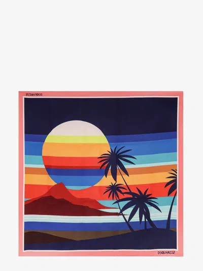 Dsquared2 Women  Summer Lovers Multicolor Silk Foulard