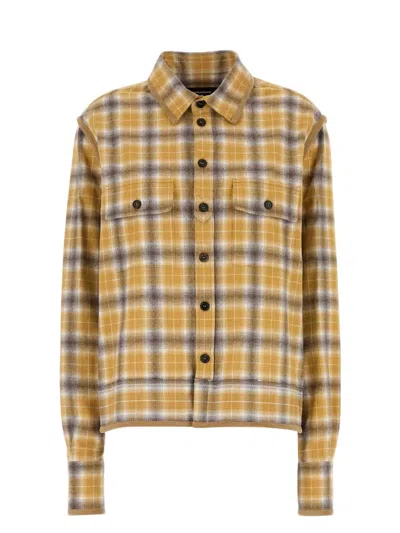 DSQUARED2 WOMEN'S EMBROIDERED FLANNEL SHIRT