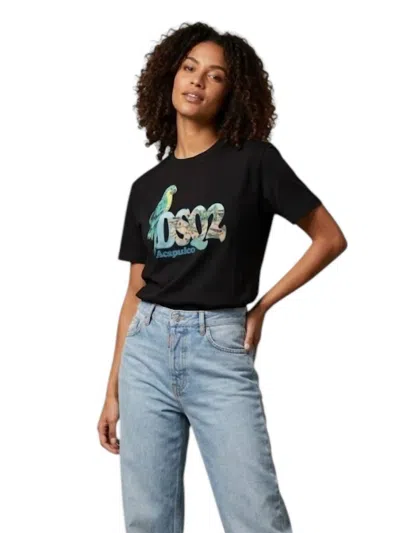 Dsquared2 Women's Graphic T-shirt In Black