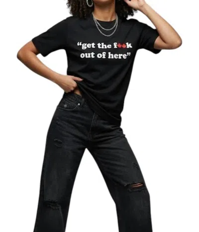 Dsquared2 Women's Gtfo Slogan T-shirt In Black