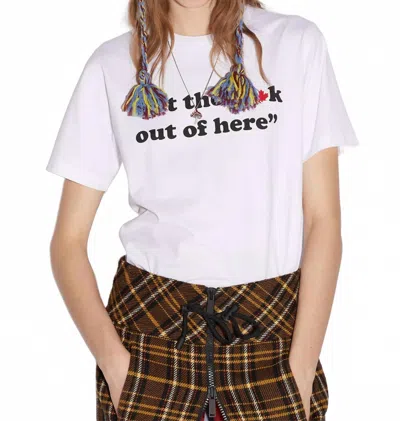 Dsquared2 Women's Gtfo Slogan T-shirt In White