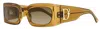 Dsquared2 Women's Hype Rectangular Sunglasses D2 0109/s I7qha Brown-beige 52mm In Brown