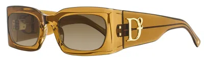 Dsquared2 Women's Hype Rectangular Sunglasses D2 0109/s I7qha Brown-beige 52mm In Multi