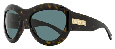 DSQUARED2 WOMEN'S HYPE SUNGLASSES D2 0072/S 086KU HAVANA 59MM