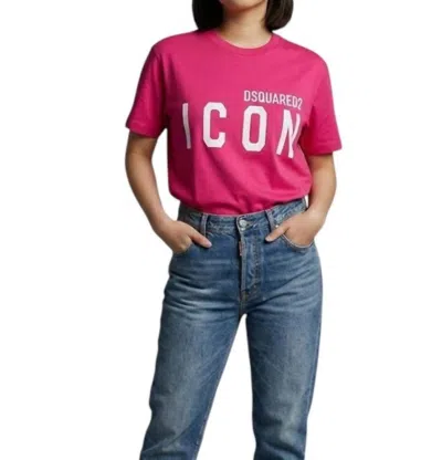 Dsquared2 Women's Icon Graphic T-shirt In Pink