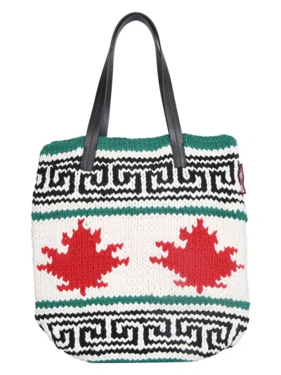 Dsquared2 Large Shopping Bag In White