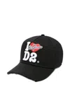 Dsquared2 Distressed Logo-detail Baseball Cap In Black