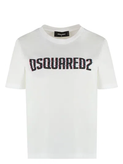 DSQUARED2 WOMEN'S LOGO COTTON T-SHIRT