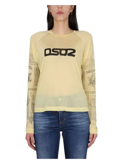 DSQUARED2 WOMEN'S LOGO PRINT T SHIRT