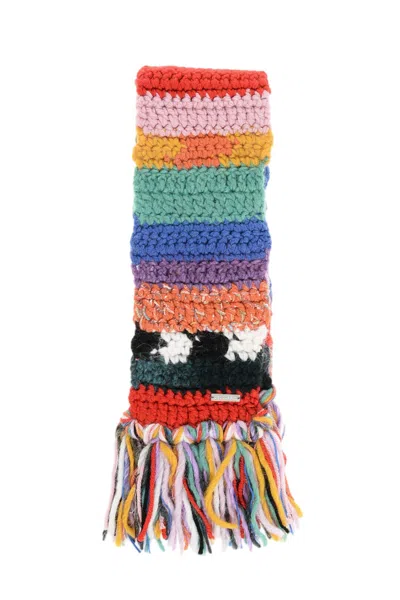 Dsquared2 Women Multicolor Knitted Stripes Scarf