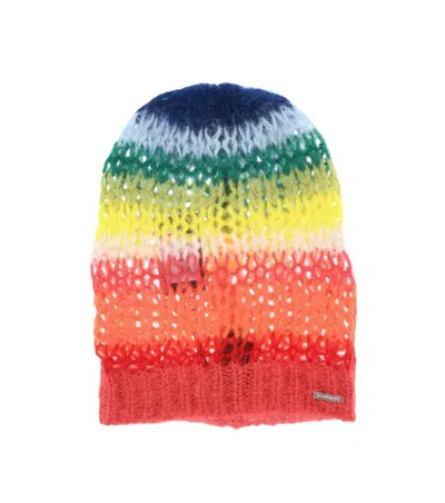Dsquared2 Women Multicolor Ombre Beanie Cap