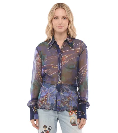 DSQUARED2 WOMEN MULTICOLOR REGULAR PRINTED SHIRT